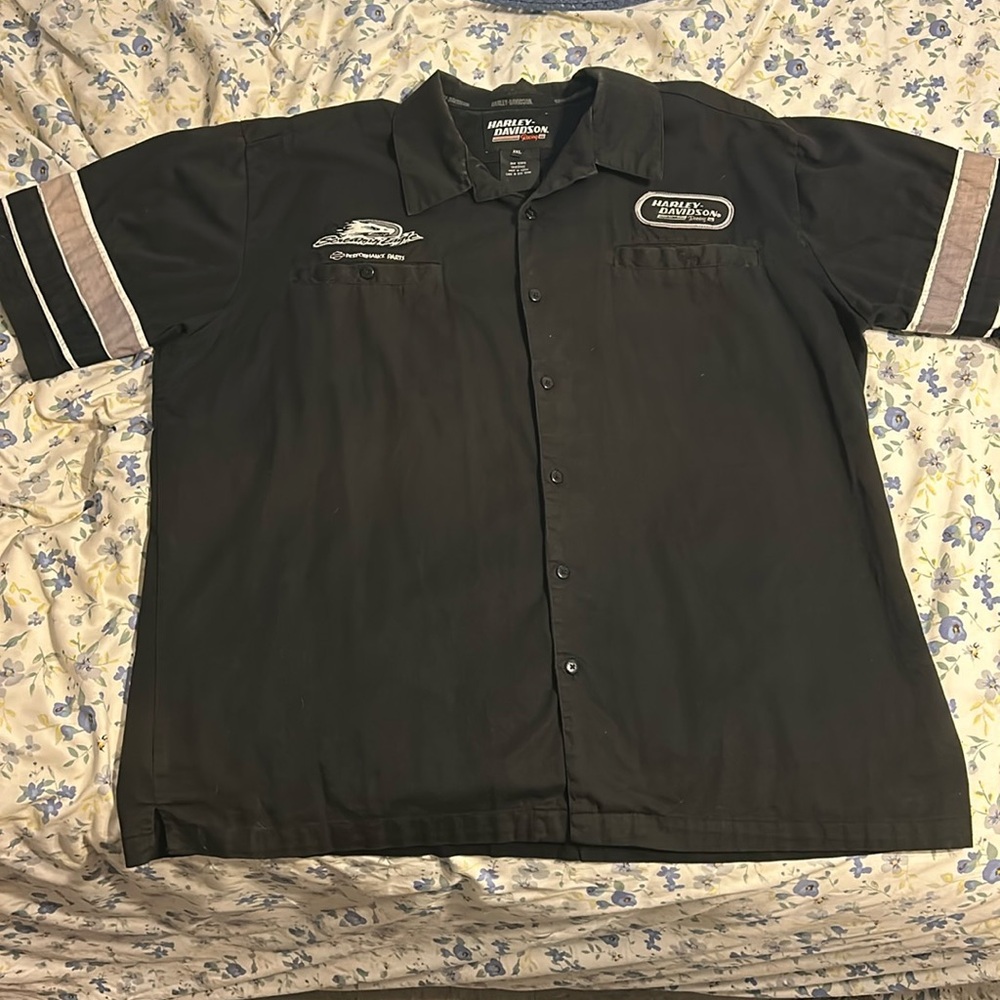 Harley Davidson button up shirt